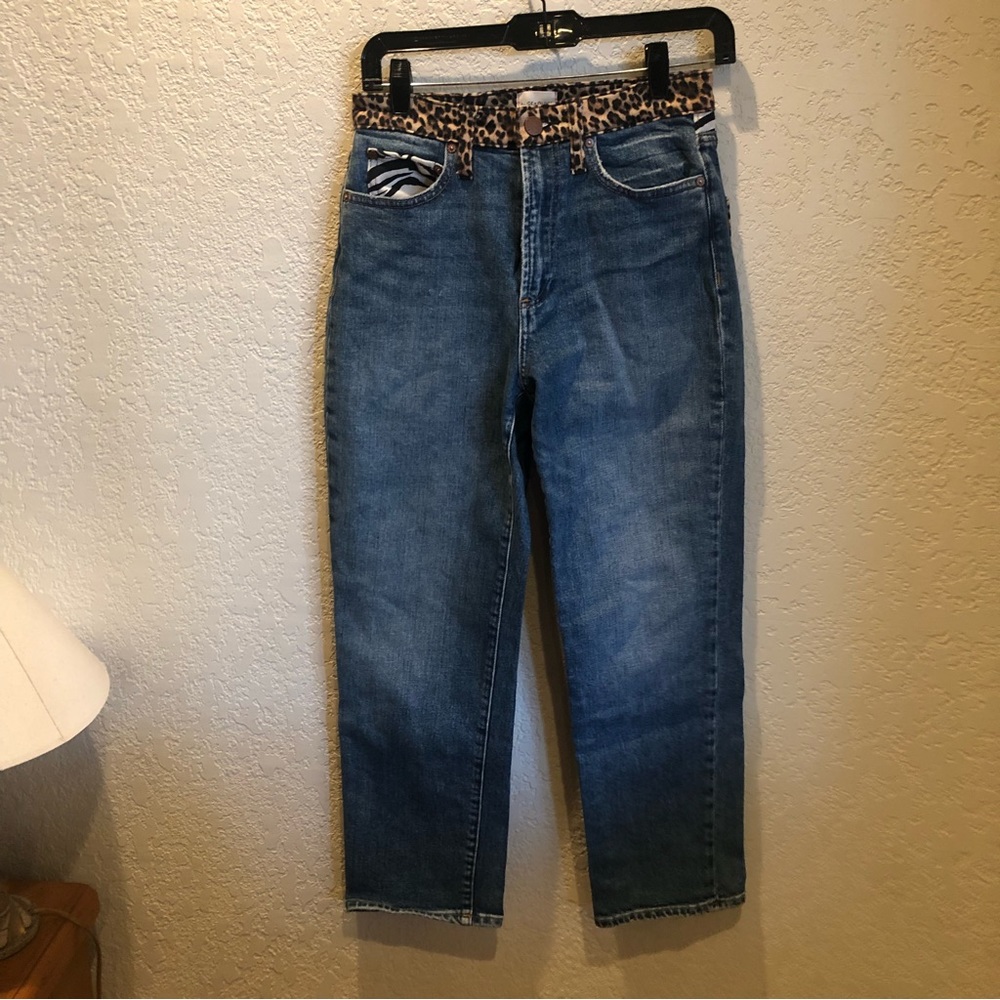 Alice and Olivia animal print jeans. Size 27